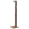 vidaXL Douche d'ext&eacute;rieur gris 50x55x224 cm r&eacute;sine tress&eacute;e bois acacia
