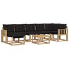 vidaXL Ensemble de canap&eacute;s d'ext&eacute;rieur 8 pc Blanc et noir