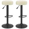vidaXL Tabourets de bar lot de 2 cr&egrave;me velours