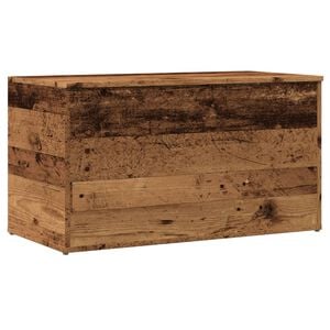 vidaXL Coffre de rangement vieux bois 84x42x46 cm bois d'ing&eacute;nierie
