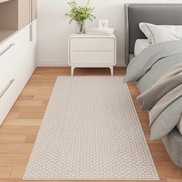 vidaXL Tapis de surface Rectangulaire Cr&egrave;me 150 x 80 cm