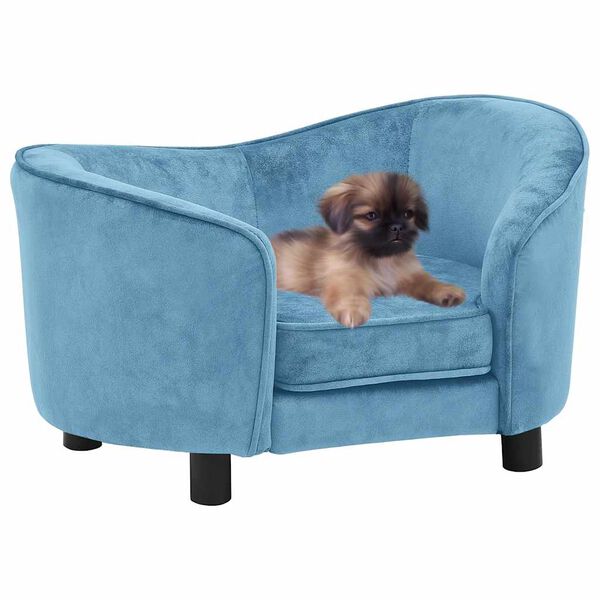 vidaXL Canap&eacute; pour chien Turquoise 69x49x40 cm Peluche