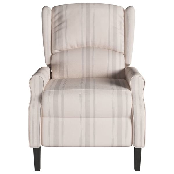 vidaXL Fauteuil inclinable Motif &agrave; lignes Tissu