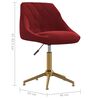 vidaXL Chaise pivotante de salle &agrave; manger Rouge bordeaux Velours