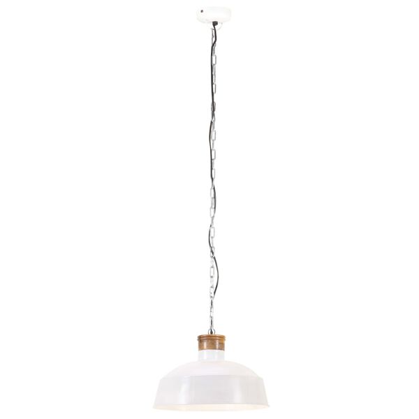 vidaXL Lampe suspendue industrielle 58 cm Blanc E27