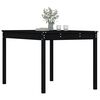 vidaXL Table de jardin noir 121x82,5x76 cm bois massif de pin
