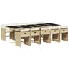 vidaXL Ensemble &agrave; manger de jardin et coussins 11 pcs beige poly rotin