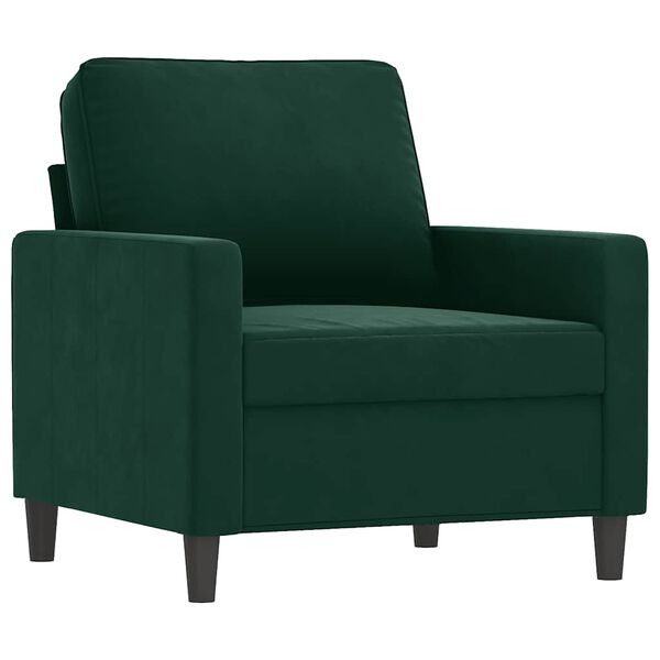 vidaXL Fauteuil Vert fonc&eacute; 60 cm Velours