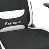 vidaXL Chaise de jeu de massage Noir et blanc Tissu