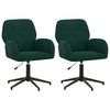 vidaXL Chaises de bureau pivotantes 2 pc 54 x 55 x 90 cm Vert fonc&eacute;