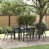 vidaXL Chaises empilables de jardin lot de 6 Noir Tissu textil&egrave;ne