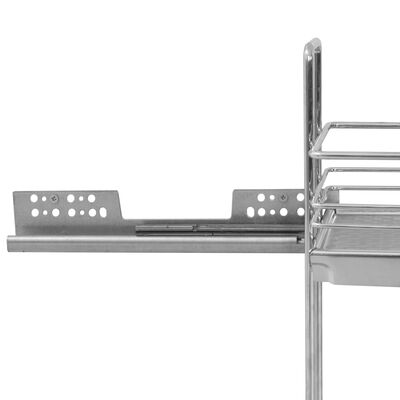vidaXL Panier à 2 niveaux métallique de cuisine 47x15x54,5 cm