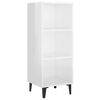 vidaXL Buffet Blanc brillant 34,5x32,5x90 cm Bois d'ing&eacute;nierie