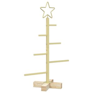 vidaXL Arbre de No&euml;l en m&eacute;tal KUOPIO 60 cm Acier Dor&eacute;