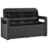 vidaXL Banc de rangement de jardin 132,5 cm plastique anthracite