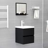 vidaXL Miroir de salle de bain Noir 40x10,5x37 cm Bois d&rsquo;ing&eacute;nierie