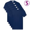 vidaXL Chemise 5 pcs Bleu 5XL Coton