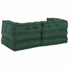 vidaXL Canap&eacute; modulaire 2 pcs Vert 140 x 70 x 56 cm tissu