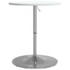 vidaXL Table de bar blanc 60x60x90cm bois d'ing&eacute;nierie et acier chrom&eacute;