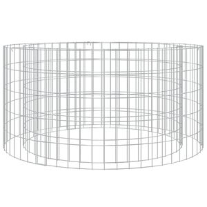vidaXL Foyer en gabion Ø 100 cm fer galvanisé