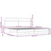 vidaXL Cadre de lit en m&eacute;tal sans matelas ch&ecirc;ne marron 193x203 cm