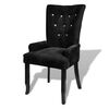 vidaXL Fauteuil noir velours