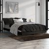 vidaXL Cadre de lit sans matelas noir 120x190 cm bois d'ing&eacute;nierie