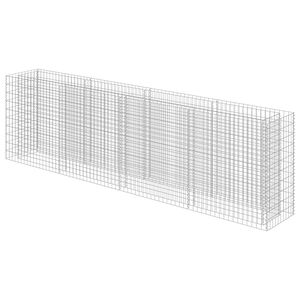vidaXL Lit sur&eacute;lev&eacute; &agrave; gabion Acier galvanis&eacute; 360x50x100 cm