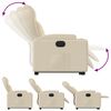 vidaXL Fauteuil inclinable &eacute;lectrique cr&egrave;me tissu