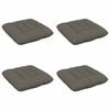 vidaXL Coussins de si&egrave;ge VIANEN 4 pc 100 % polyester Gris