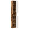 vidaXL Cabinet de salle de bain Bois Ancien 30,5 x 30 x 195 cm