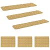 vidaXL Tapis d'escalier 15 pc 76 x 20 cm Beige Polyester Rectangulaire