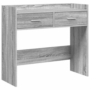 vidaXL Table console Sonoma gris 90 x 35 x 80 cm Bois d'ing&eacute;nierie