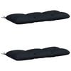 vidaXL Coussins de banc 2 pi&egrave;ces VIANEN 100 % polyester Bleu fonc&eacute;