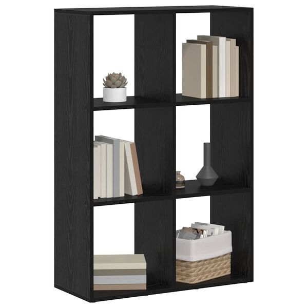 vidaXL Biblioth&egrave;que Ch&ecirc;ne noir 69,5 x 29 x 103,5 cm Bois d'ing&eacute;nierie