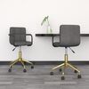 vidaXL Chaises pivotantes &agrave; manger lot de 2 gris fonc&eacute; velours