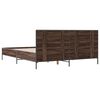 vidaXL Cadre de lit sans matelas ch&ecirc;ne marron 135x190 cm