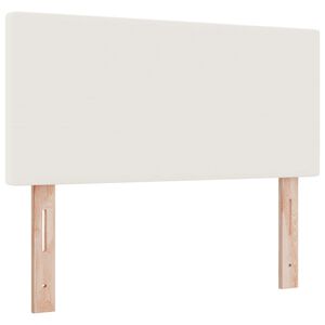 vidaXL T&ecirc;te de lit LED Cr&egrave;me 100 cm Tissu en velours c&ocirc;tel&eacute;
