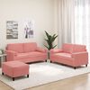 vidaXL Ensemble de canap&eacute;s 3 pcs coussins d&eacute;coratifs et coussins Rose