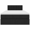 vidaXL Lit avec rangement et matelas avec matelas Noir 120 x 200 cm
