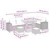 vidaXL Ensemble de canap&eacute; de jardin 9 pcs Beige et Gris clair