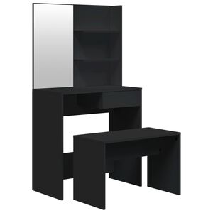 vidaXL Ensemble de coiffeuse noir 74,5x40x141 cm
