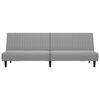 vidaXL Canap&eacute;-lit &agrave; 2 places gris clair velours