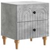 vidaXL Cabinet de chevet avec tiroir Gris b&eacute;ton 43 x 34,5 x 48 cm