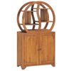 vidaXL Armoire avec &eacute;tag&egrave;re Yin Yang 70x30x130 cm Bois de teck massif