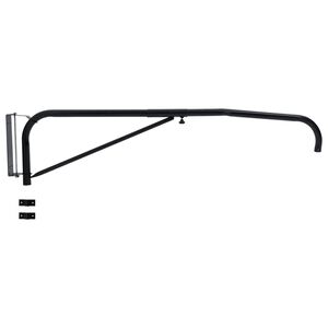 vidaXL Rampe de tuyau murale noir acier