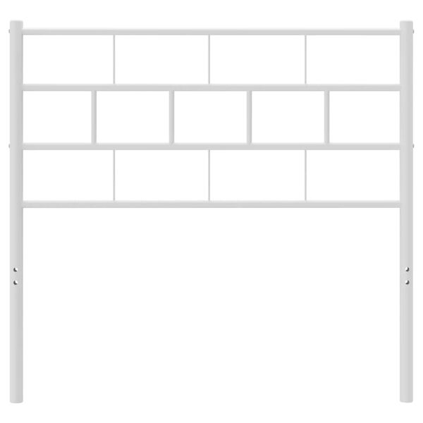 vidaXL T&ecirc;te de lit de remplacement m&eacute;tal blanc 80 cm