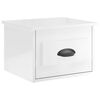 vidaXL Tables de chevet murales 2 pcs blanc brillant 41,5x36x28 cm
