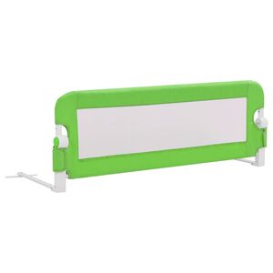 vidaXL Barri&egrave;re de s&eacute;curit&eacute; de lit d'enfant Vert 120x42 cm Polyester