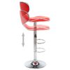 vidaXL Tabourets de bar 2 pcs rouge similicuir